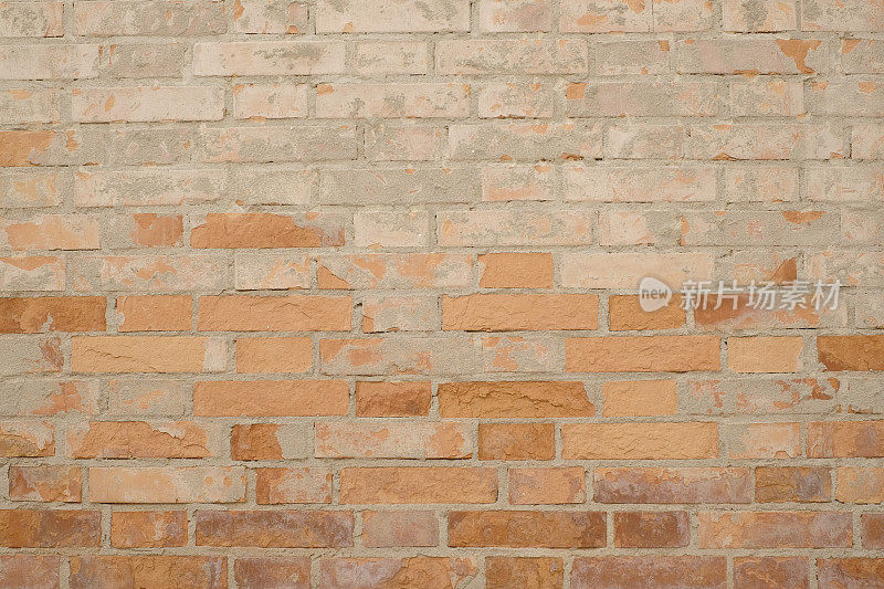 砖墙背景-赭色的橙色纹理