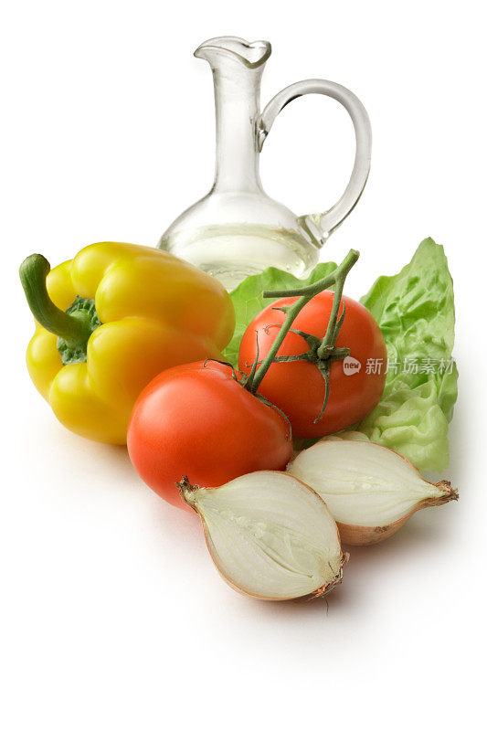 配料:生菜、黄甜椒、洋葱、番茄、橄榄油
