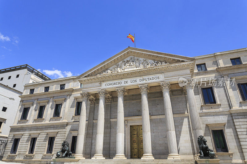 位于马德里的西班牙议会大厦