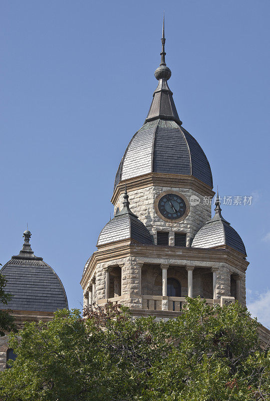 德州丹顿县法院的钟楼