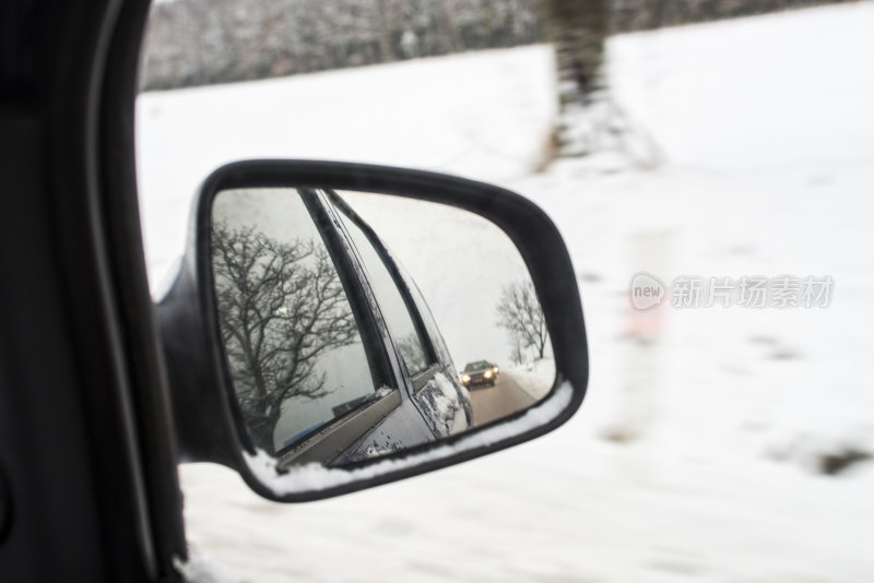 冬天开车，后视镜
