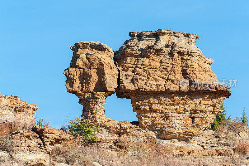 “老处女”岩层，西马伦县，俄克拉荷马州