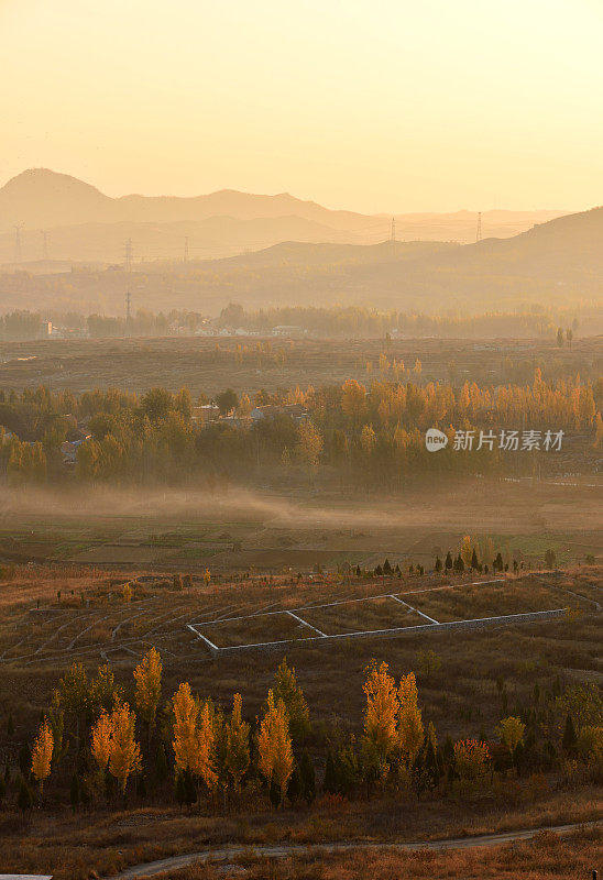 中国农村的秋景