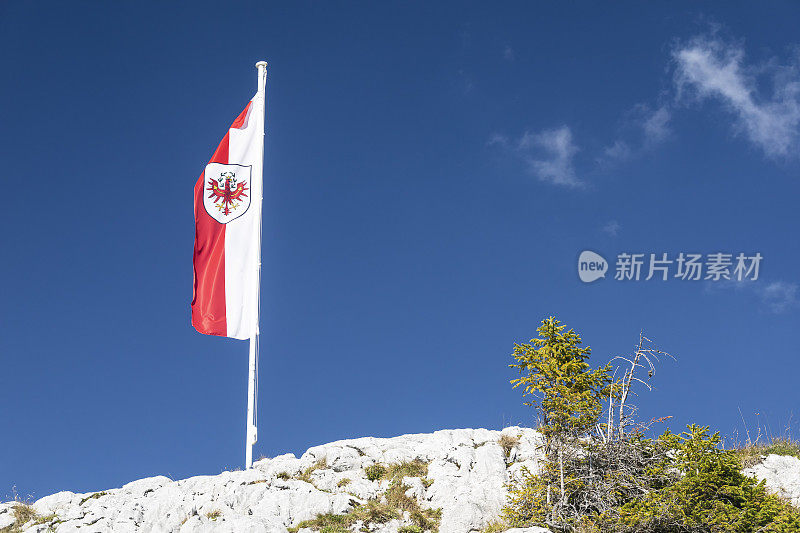 阿尔卑斯山上的提洛尔旗