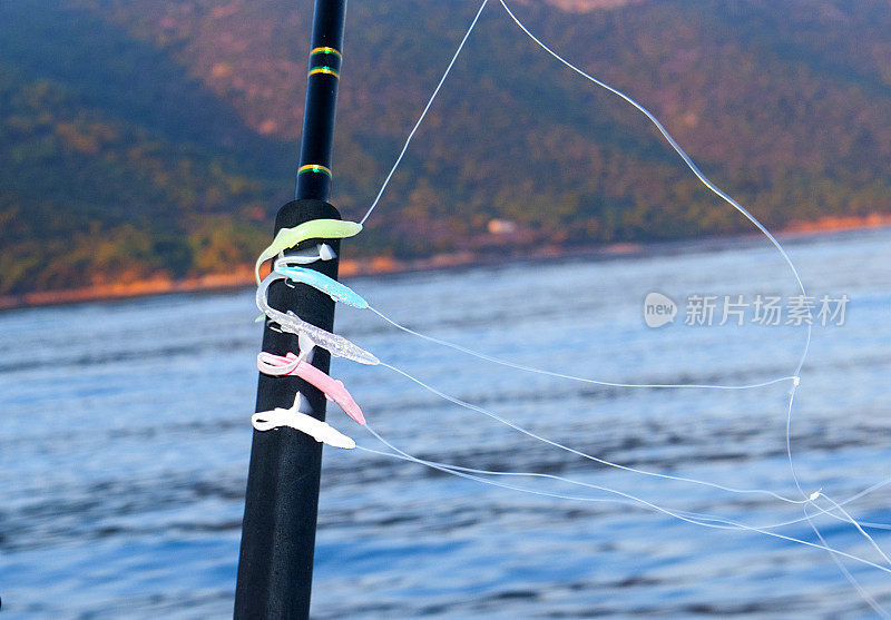 鱼线、鱼竿和鱼饵
