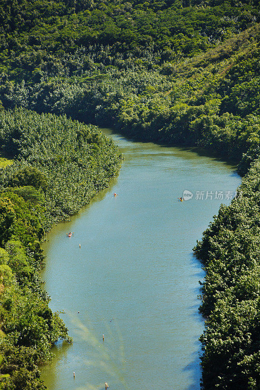 夏威夷考艾岛的怀卢阿河风景