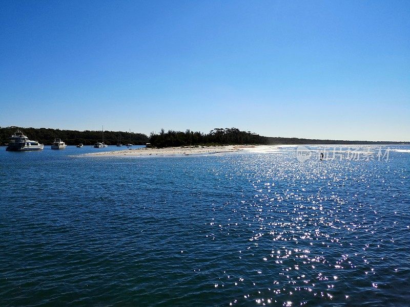 澳大利亚新南威尔士州杰维斯湾海洋公园的沙洲