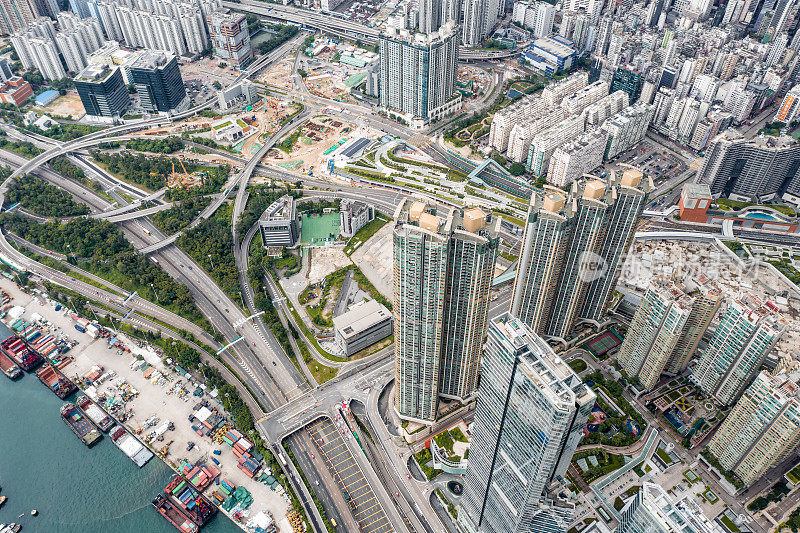 香港拥挤的公寓楼