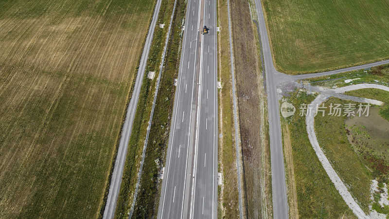 联邦公路建设工地，鸟瞰图