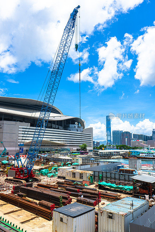 香港港铁展览中心车站建筑工地