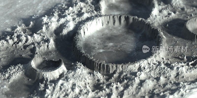 陨石坑月球表面