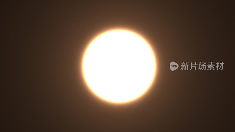 美丽清晰的大日出(日落)特写循环动画。大红热太阳在热空气扭曲的地平线上无缝4k超高清4096x2160。