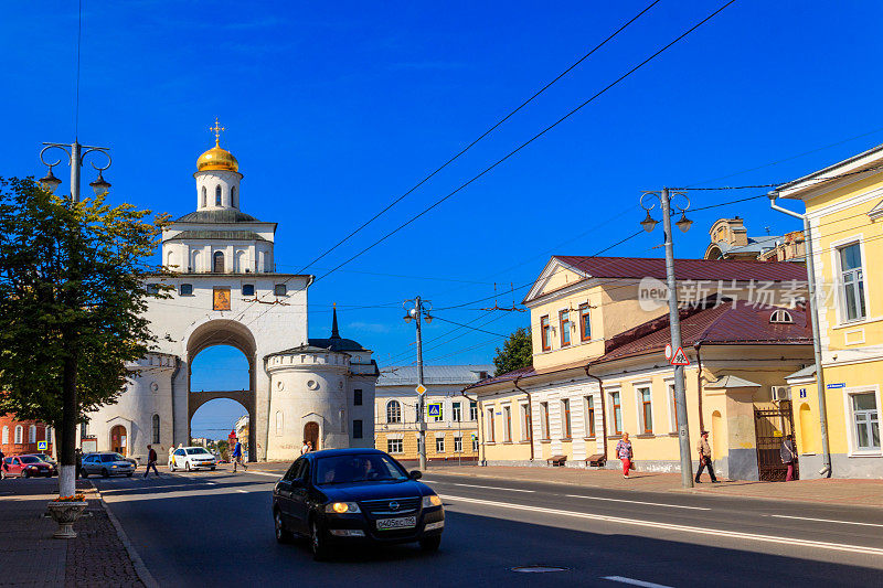 弗拉基米尔的金门。俄罗斯弗拉基米尔市的著名地标。俄罗斯的金环