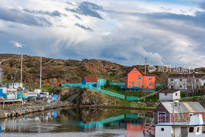 加拿大，Twillingate，港口和渔船的早晨