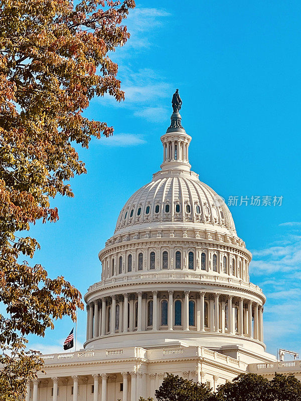 2023年10月的一个阳光明媚的日子，华盛顿特区国会山