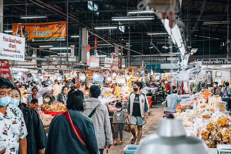 泰国清迈的食品市场