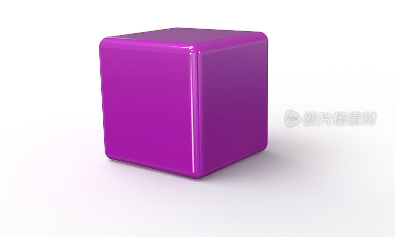 紫粉三维立方体