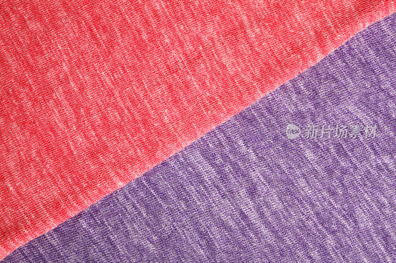 紫色和品红有机棉混搭t恤面料
