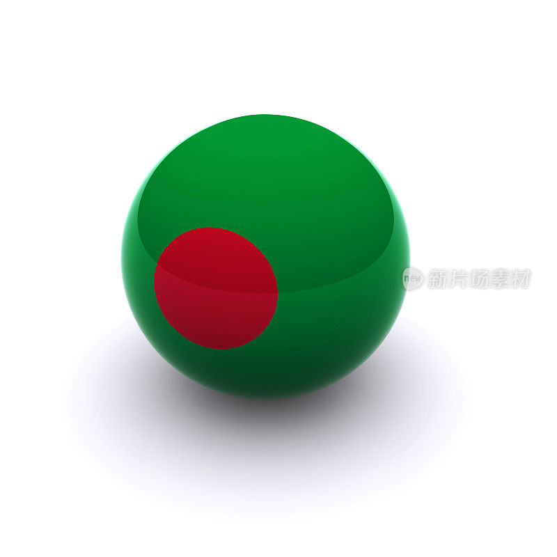 3D球-孟加拉国国旗