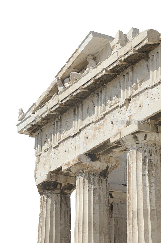 希腊雅典卫城的帕台农神庙