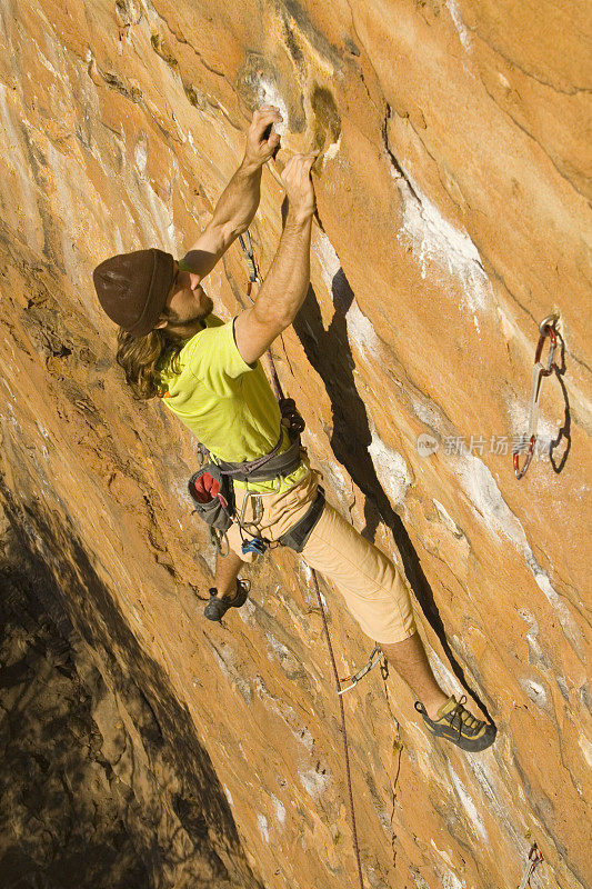 男性Rockclimber