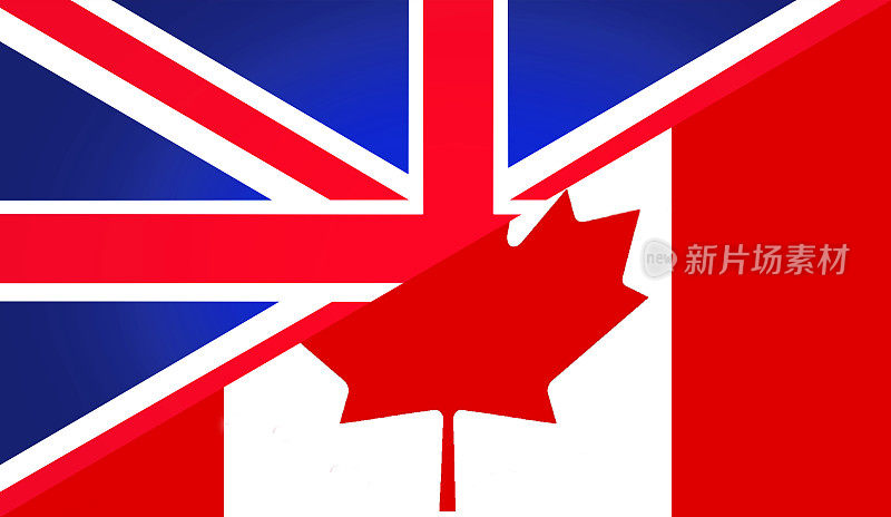 英国和加拿大国旗