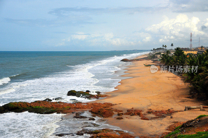 加纳，海岸角:几内亚湾，长滩