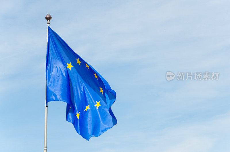带有拷贝空间的欧盟欧洲旗帜