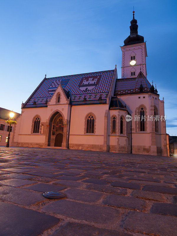 克罗地亚萨格勒布的圣马克教堂