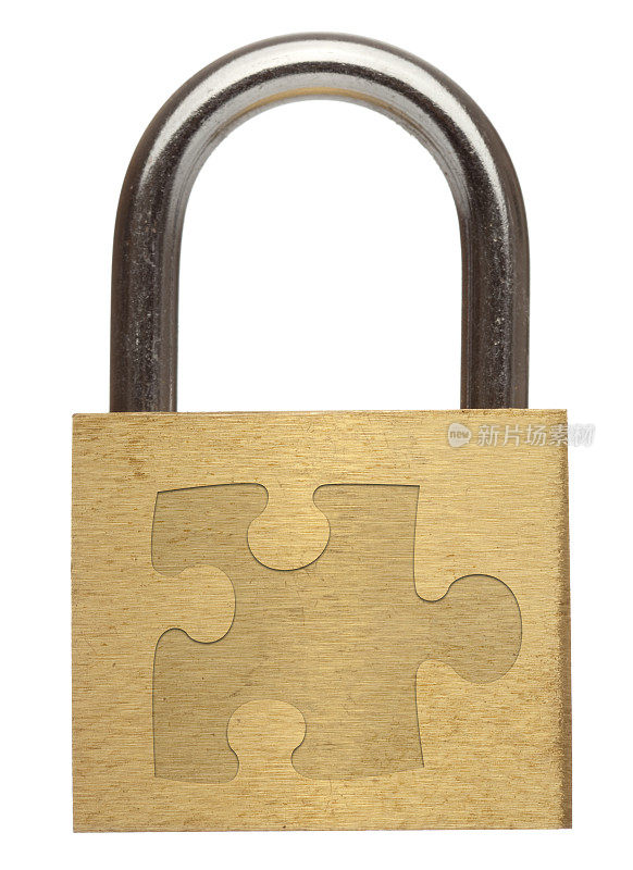系统黑客-黄铜挂锁与拼图块