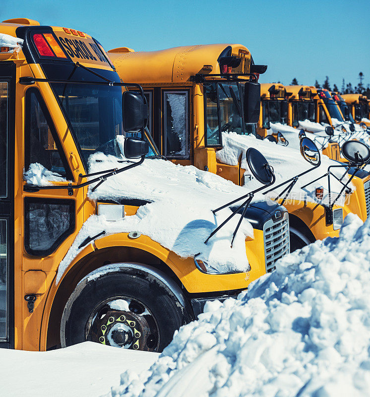 雪在公交车