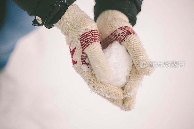 雪球在手里