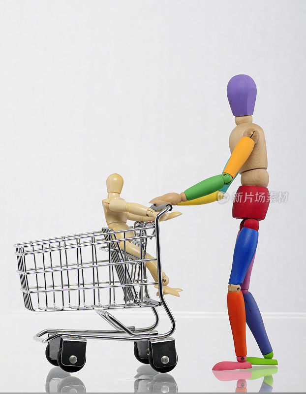 购物车和人体模型