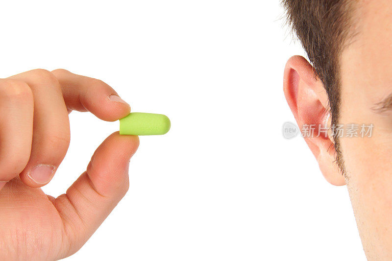 绿色的耳塞