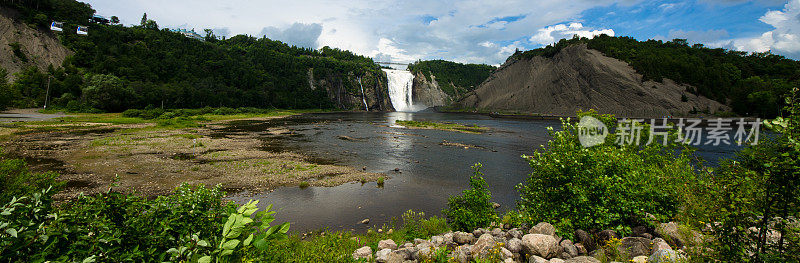 加拿大魁北克市的Montmorency瀑布