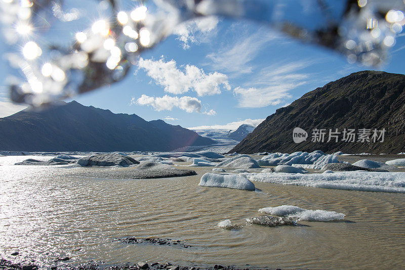 冰岛的冰川湖