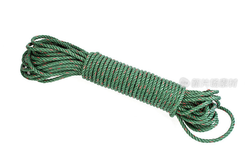 绿色领带尼龙绳。