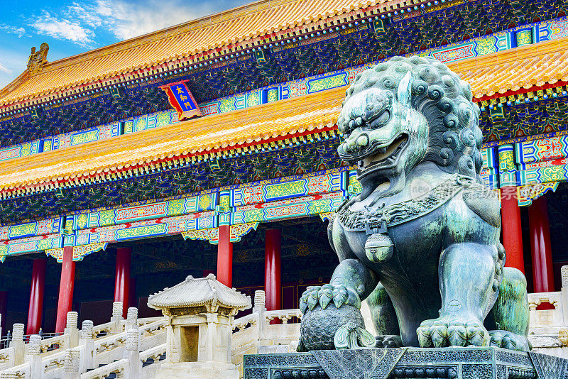中国守护狮子。
