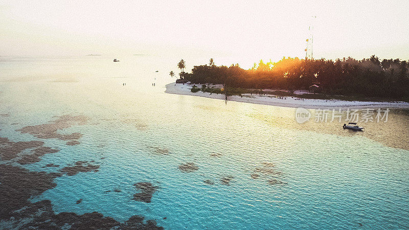马尔代夫美丽的日落
