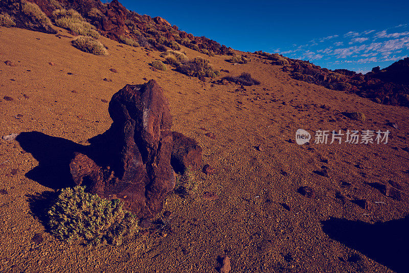 特内里费岛的火山岩，自然背景