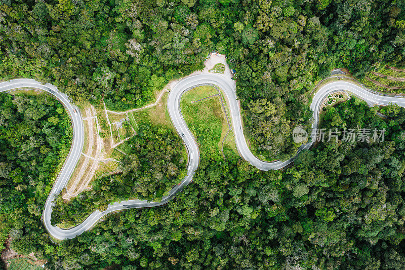 卡梅隆高地公路的鸟瞰图