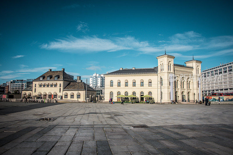 挪威奥斯陆的诺贝尔和平中心及其周围的建筑
