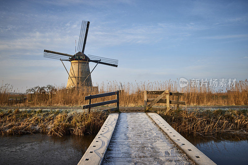 风车在Kinderdijk