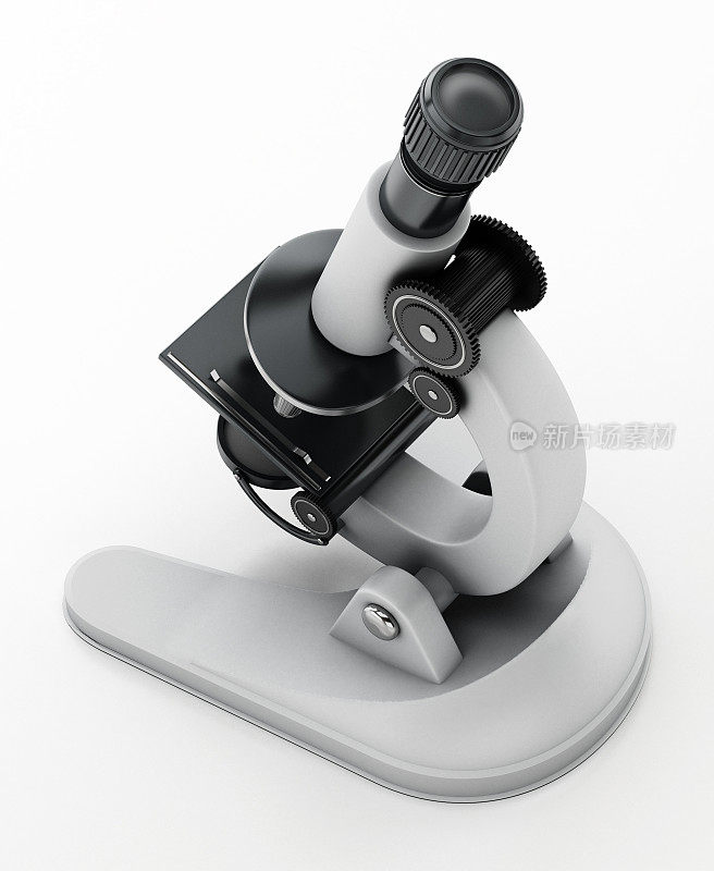 灰色显微镜下分离为白色。