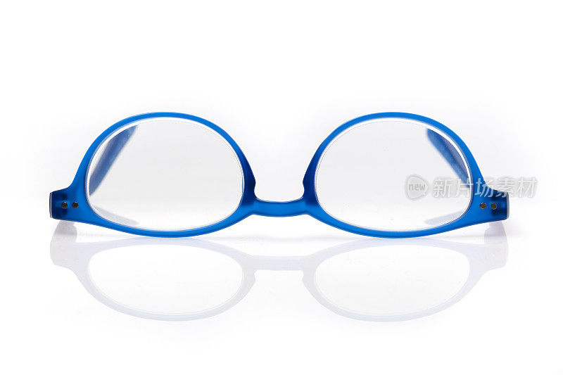 白色的蓝色小眼镜