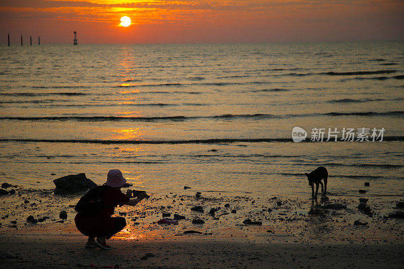 海滩上的日落