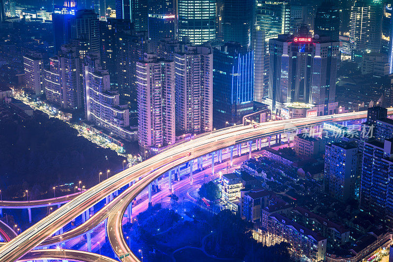 上海延安高架路夜间