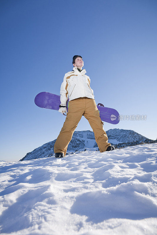 女人滑雪板