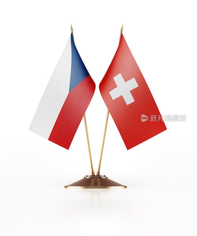 捷克斯洛伐克和瑞士的微型国旗