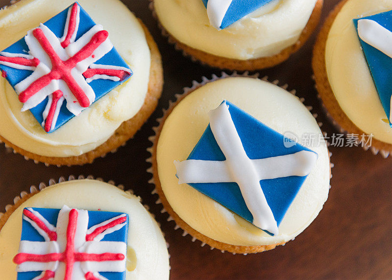 苏格兰和英国纸杯蛋糕